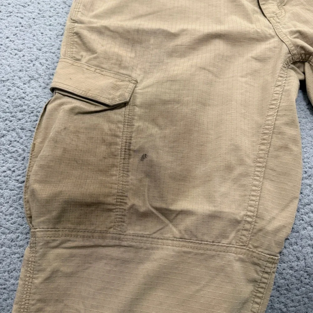 Carhartt Cargo Pants Mens Relaxed Fit Ripstop Tan Khaki 42x32 Workwear Utility